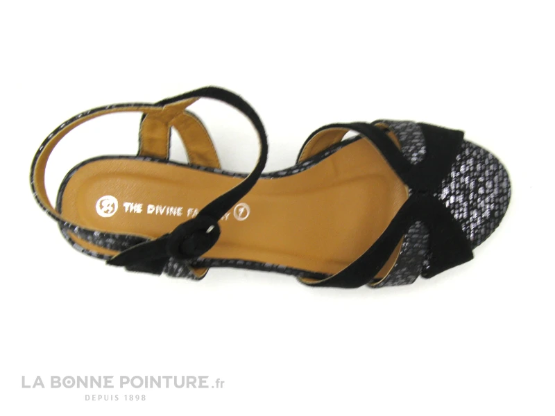 The Divine Factory QL4349 Noir Argent - Sandale Compensee 5 The Divine Factory QL4349 Noir Argent - Sandale Compensee - Image 3
