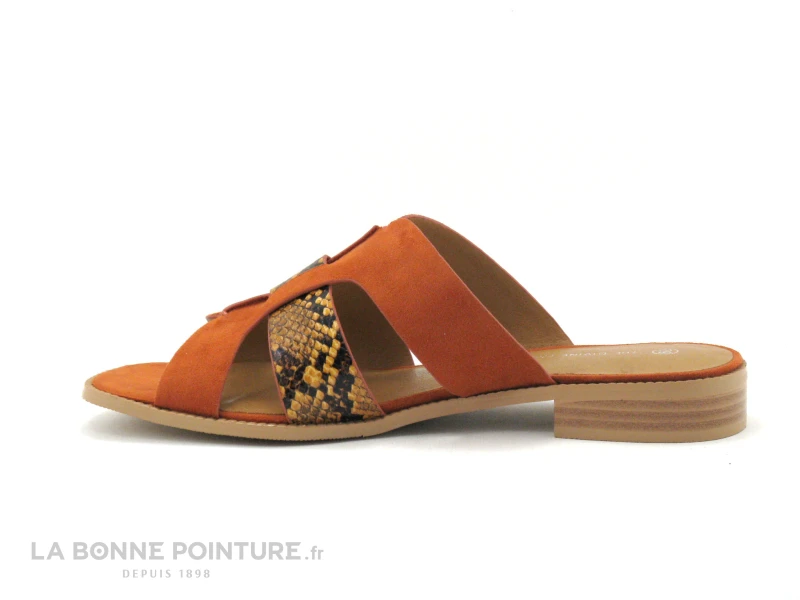 The Divine Factory QL4335 Terra Cotta - Orange - Python - Mule 5 The Divine Factory QL4335 Terra Cotta - Orange - Python - Mule - Image 3