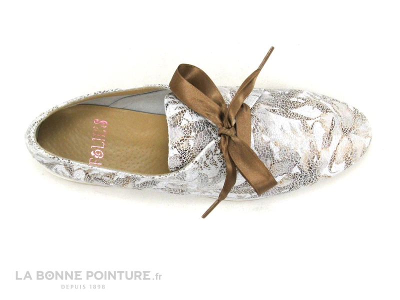 Folies Romero Blanc Beige - Lacet Ruban - Derbi Femme 8 Folies Romero Blanc Beige - Lacet Ruban - Derbi Femme - Image 6