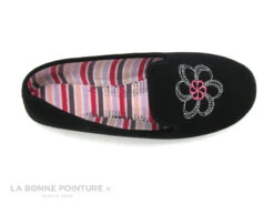 RYB 7009000 D318 Noir - Interieur Rayures Roses - Chausson Femme -Chaussures Pour Femmes cd24607c73b9e66c561f35ea11d5d5ef img 1456.jpg 144353