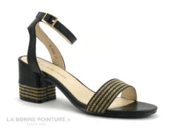 The Divine Factory QL3905 Noir - Paille - Talon Carre - Sandale -Chaussures Pour Femmes cd24607c73b9e66c561f35ea11d5d5ef img 1556.jpg 149120