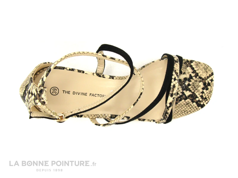 The Divine Factory TDF4148 Noir Serpent - Sandale Talon Haut 6 The Divine Factory TDF4148 Noir Serpent - Sandale Talon Haut - Image 4