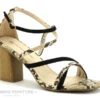 The Divine Factory TDF4148 Noir Serpent - Sandale Talon Haut