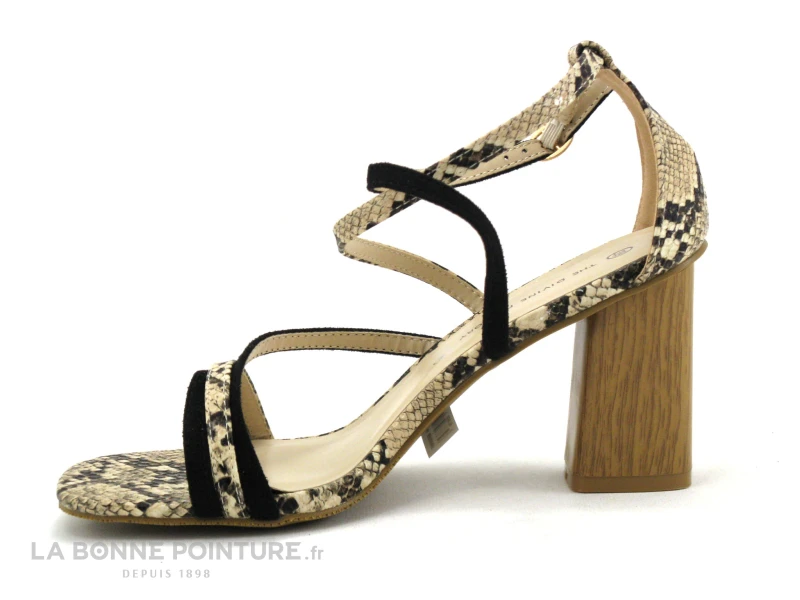 The Divine Factory TDF4148 Noir Serpent - Sandale Talon Haut 4 The Divine Factory TDF4148 Noir Serpent - Sandale Talon Haut - Image 2