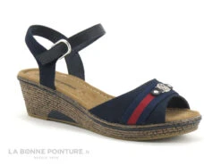 Supremo 8022105 Navy - Rayure Rouge - Sandale Femme
