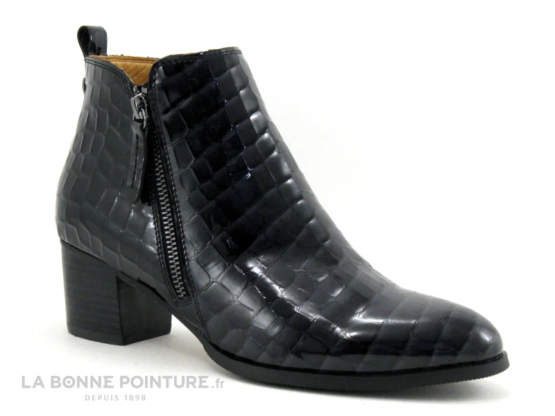 MamZelle TILIA Croco Verni Noir - Boots Mode Femme 3 MamZelle TILIA Croco Verni Noir - Boots Mode Femme