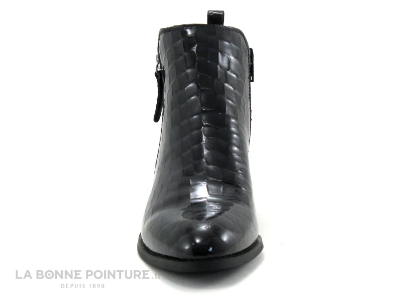 MamZelle TILIA Croco Verni Noir - Boots Mode Femme 4 MamZelle TILIA Croco Verni Noir - Boots Mode Femme - Image 2