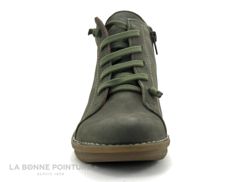 Jungla 7552 Kaki - Chaussure Montante Femme Avec Elastique Et Zip 4 Jungla 7552 Kaki - Chaussure Montante Femme Avec Elastique Et Zip - Image 2