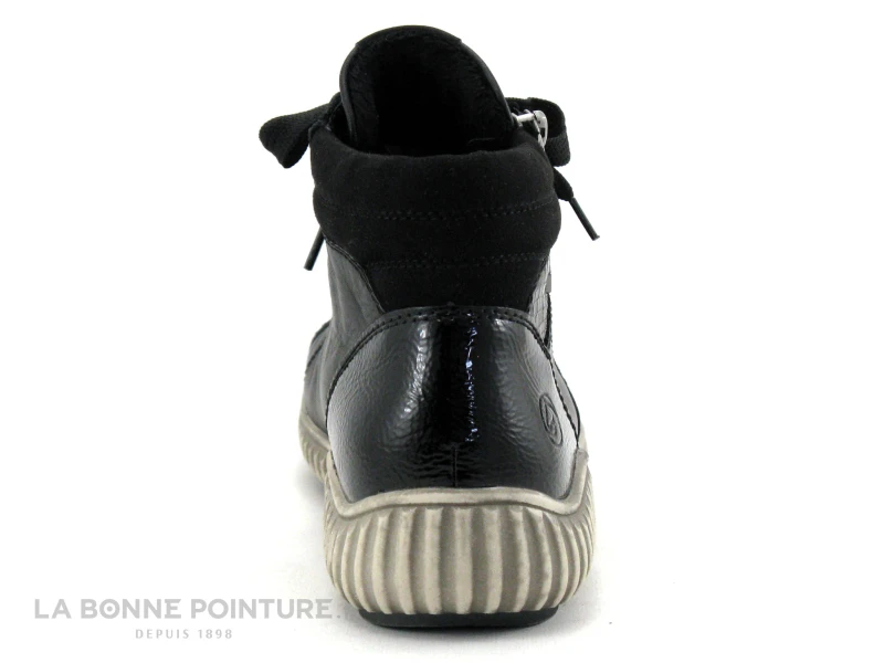Remonte R8271-01 - Basket Montante Femme Noire Zippee 6 Remonte R8271-01 - Basket Montante Femme Noire Zippee - Image 4