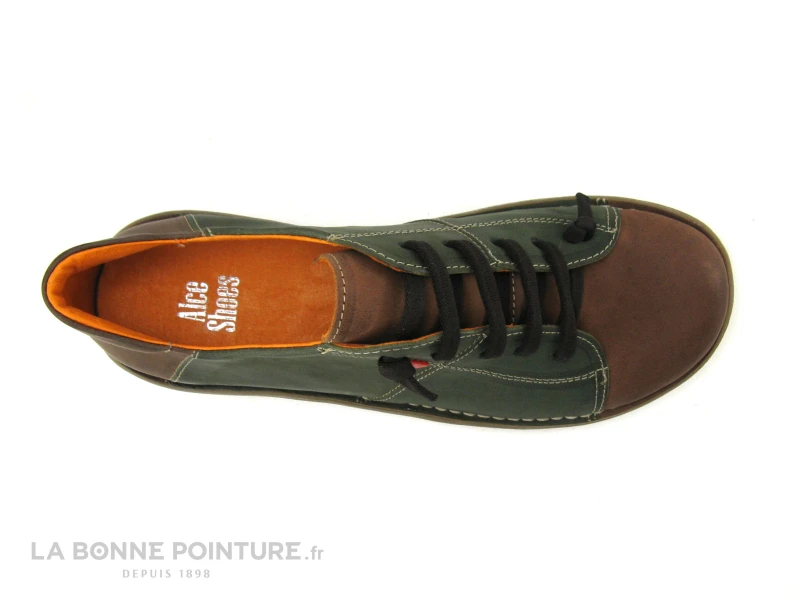 Alce Shoes 9361 Marron Kaki - Chaussure Basse Femme Bicolore 8 Alce Shoes 9361 Marron Kaki - Chaussure Basse Femme Bicolore - Image 6