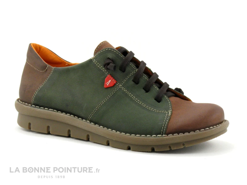 Alce Shoes 9361 Marron Kaki - Chaussure Basse Femme Bicolore 7 Alce Shoes 9361 Marron Kaki - Chaussure Basse Femme Bicolore - Image 5