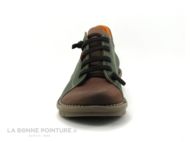 Alce Shoes 9361 Marron Kaki - Chaussure Basse Femme Bicolore 4 Alce Shoes 9361 Marron Kaki - Chaussure Basse Femme Bicolore - Image 2