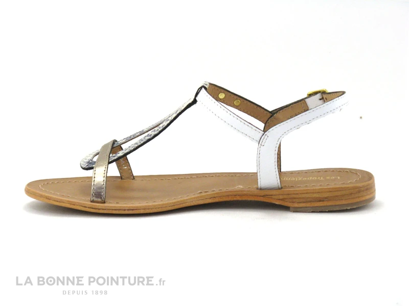 Tropeziennes HAMAT 19018 Blanc Multi - Sandale Plate 5 Tropeziennes HAMAT 19018 Blanc Multi - Sandale Plate - Image 3
