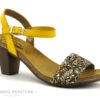 Jordana 2290 Jaune - Glitter - Sandale Talon Haut