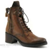 Dorking ROX D8325 INCA - Cuero Ebano - Boots Talon Large Marron
