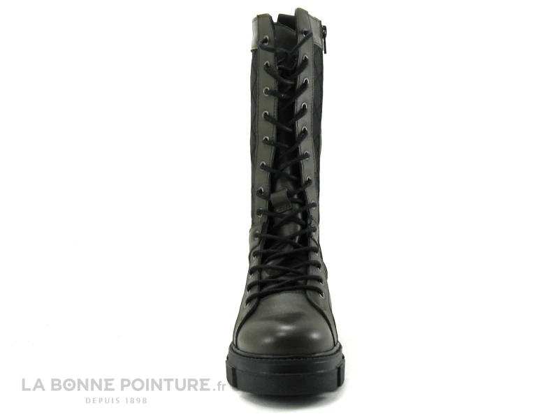 GoodStep 3625-D07 Kaki - Noir Matelasse - Bottine Lacet Femme 4 GoodStep 3625-D07 Kaki - Noir Matelasse - Bottine Lacet Femme - Image 2