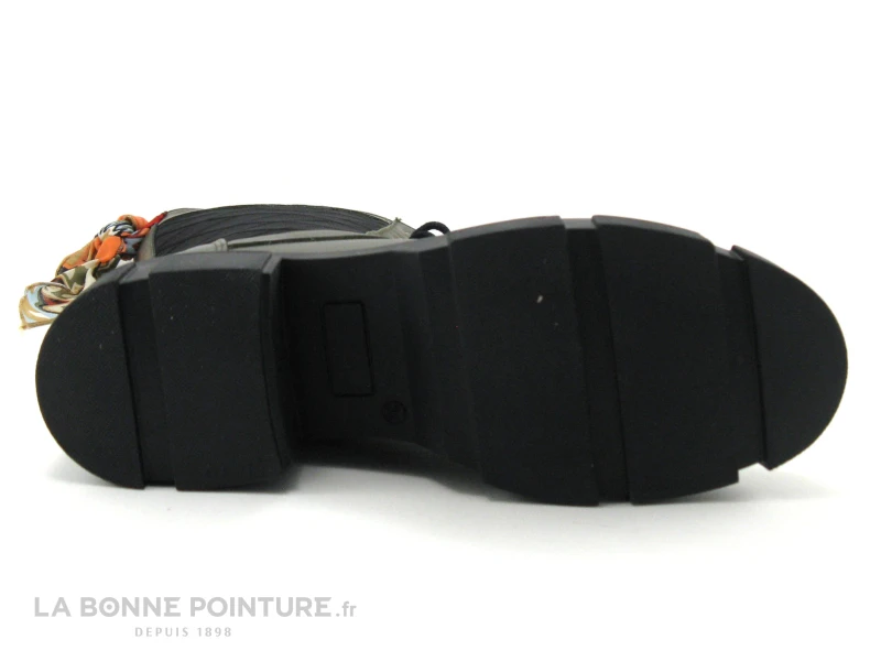 GoodStep 3625-D07 Kaki - Noir Matelasse - Bottine Lacet Femme 9 GoodStep 3625-D07 Kaki - Noir Matelasse - Bottine Lacet Femme - Image 7