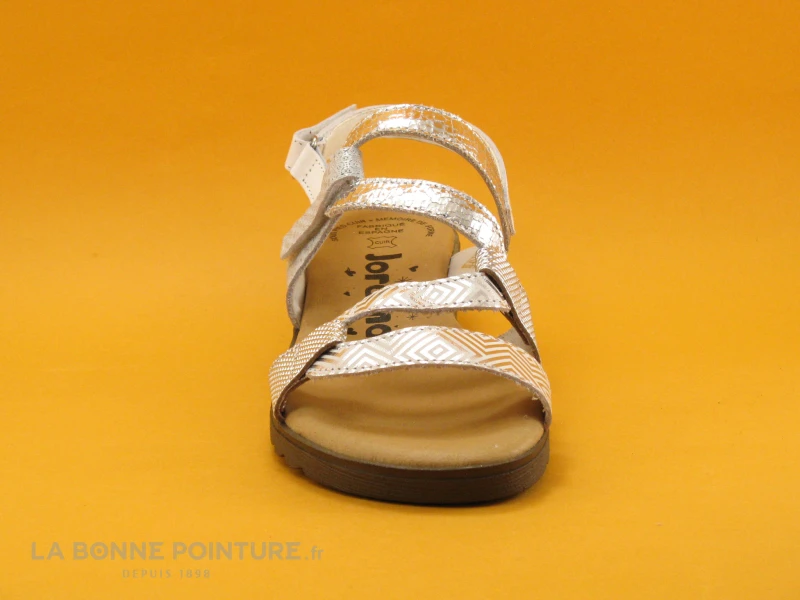 Jordana 3337 Blanc Argent - 2 Velcros - Sandale Femme 4 Jordana 3337 Blanc Argent - 2 Velcros - Sandale Femme – Image 2