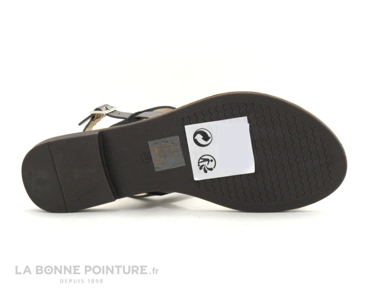 Dees Shoes MAELANE Noir Argent - Sandale Plate Femme 6 Dees Shoes MAELANE Noir Argent - Sandale Plate Femme - Image 4