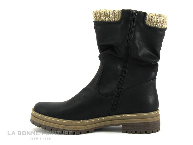 B Et M Banana Moon - REBUS Noir - Bottine Femme - Lainage Beige 5 B Et M Banana Moon - REBUS Noir - Bottine Femme - Lainage Beige - Image 3