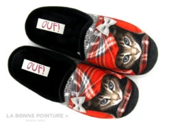 Ouf TIZIEUX Rouge - Noir - Pantoufle Mule Avec Chat -Chaussures Pour Femmes cd24607c73b9e66c561f35ea11d5d5ef img 2758.jpg 163315