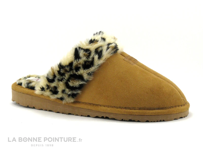 Ouf AZ81 Preside Camel - Fourrure Leopard - Pantoufle Mule Femme 3 Ouf AZ81 Preside Camel - Fourrure Leopard - Pantoufle Mule Femme