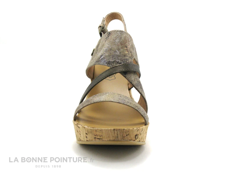 Les Ptites Bombes JULIETTE Compense Taupe Nu-pieds 4 Les Ptites Bombes JULIETTE Compense Taupe Nu-pieds - Image 2