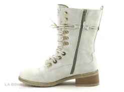 Mustang 1402 501 203 Glace - Bottine Blanche Femme -Chaussures Pour Femmes cd24607c73b9e66c561f35ea11d5d5ef img 3318.jpg 175748