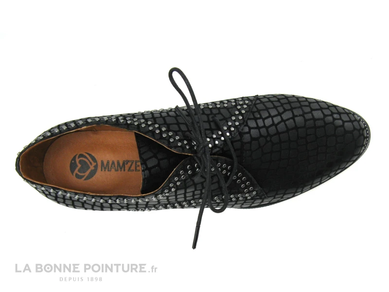 MamZelle SONATE Croco Noir - Chaussure Lacet Femme 8 MamZelle SONATE Croco Noir - Chaussure Lacet Femme - Image 6