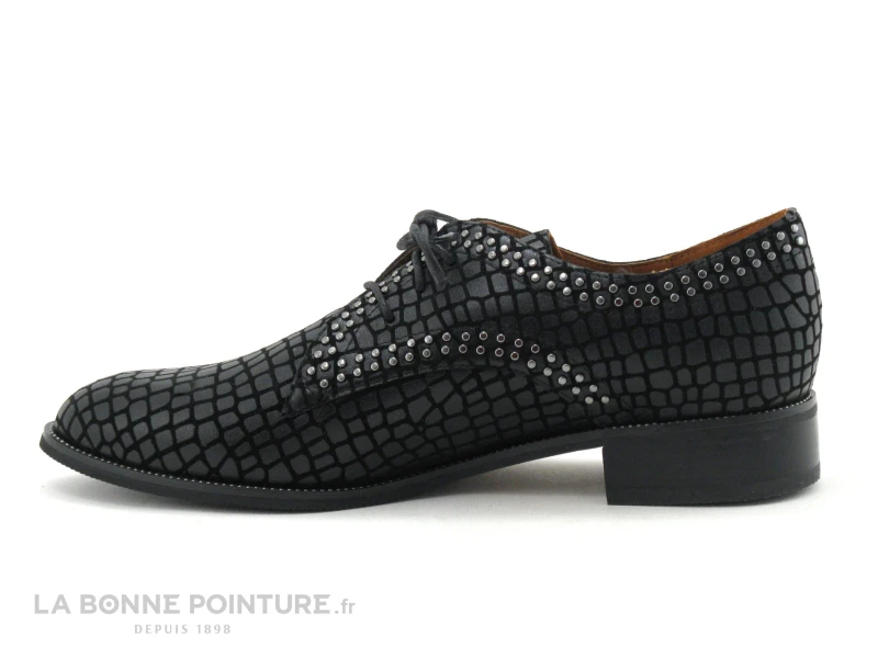 MamZelle SONATE Croco Noir - Chaussure Lacet Femme 5 MamZelle SONATE Croco Noir - Chaussure Lacet Femme - Image 3
