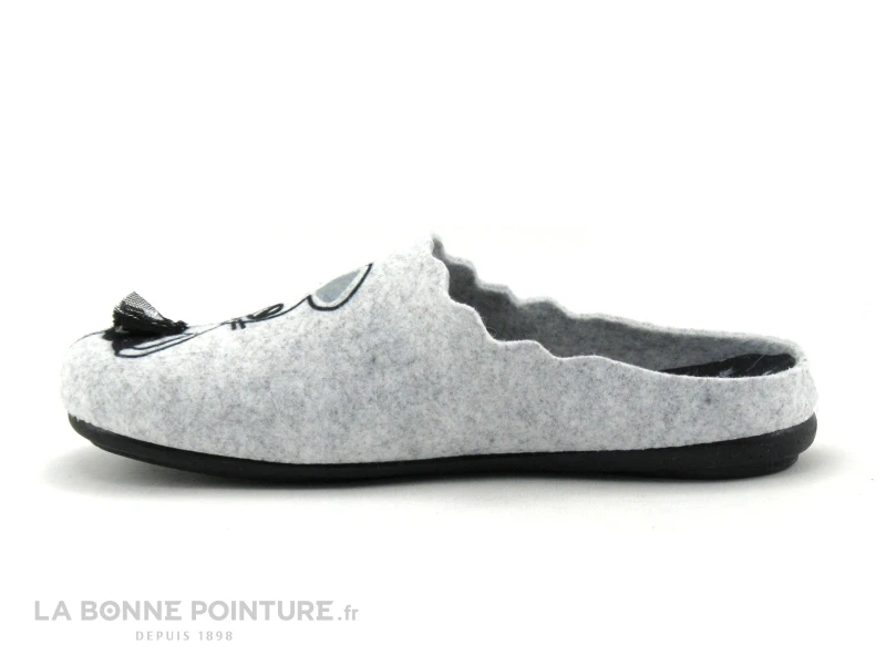 Selkis 21241 Gris - Souris Best Friends - Pantoufle Femme 5 Selkis 21241 Gris - Souris Best Friends - Pantoufle Femme - Image 3