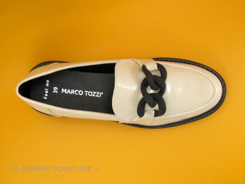 Marco Tozzi 2-24705-29 Cream - Mocassin Plateforme Verni 8 Marco Tozzi 2-24705-29 Cream - Mocassin Plateforme Verni - Image 6