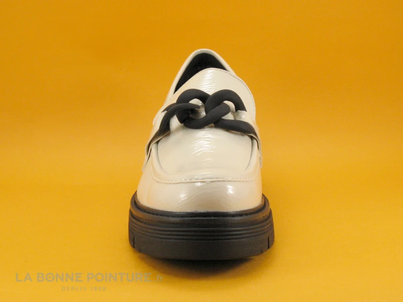 Marco Tozzi 2-24705-29 Cream - Mocassin Plateforme Verni 4 Marco Tozzi 2-24705-29 Cream - Mocassin Plateforme Verni - Image 2