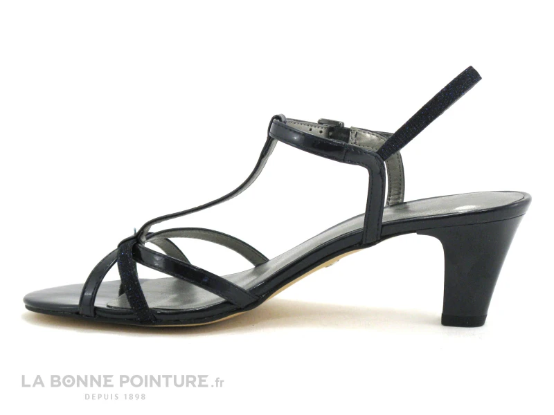 Tamaris 1-28329-22 Navy Pat Glam - Nu-pieds Bleu Marine Talon 5 Tamaris 1-28329-22 Navy Pat Glam - Nu-pieds Bleu Marine Talon - Image 3