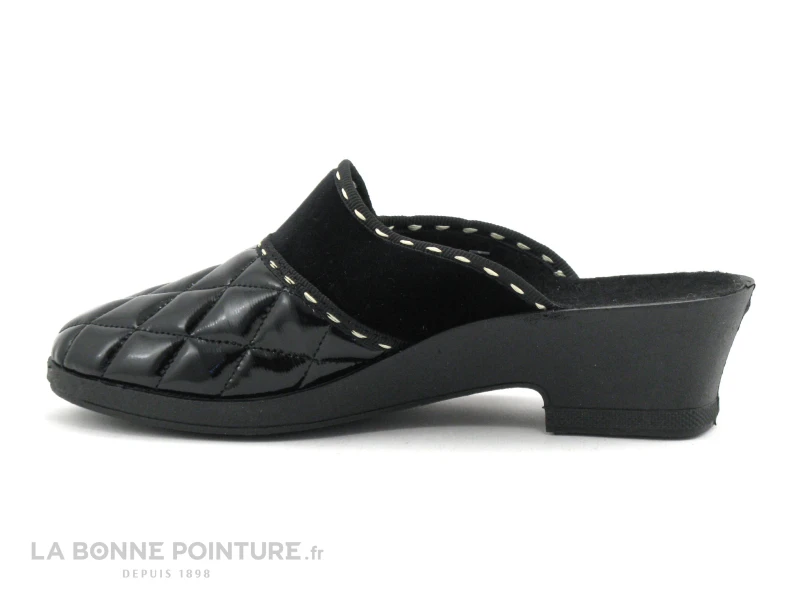 Fargeot MELANIE - Noir Verni - Pantoufle Mule Talon 4 Fargeot MELANIE - Noir Verni - Pantoufle Mule Talon - Image 2