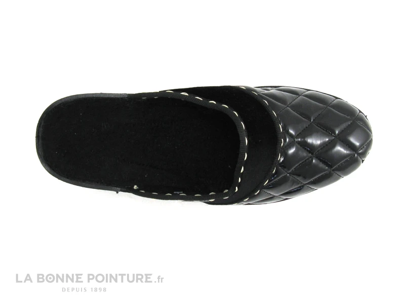 Fargeot MELANIE - Noir Verni - Pantoufle Mule Talon 5 Fargeot MELANIE - Noir Verni - Pantoufle Mule Talon - Image 3