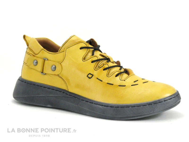 Karyoka BOBER Jaune - Chaussure Basse Femme Cuir Jaune 7 Karyoka BOBER Jaune - Chaussure Basse Femme Cuir Jaune - Image 5