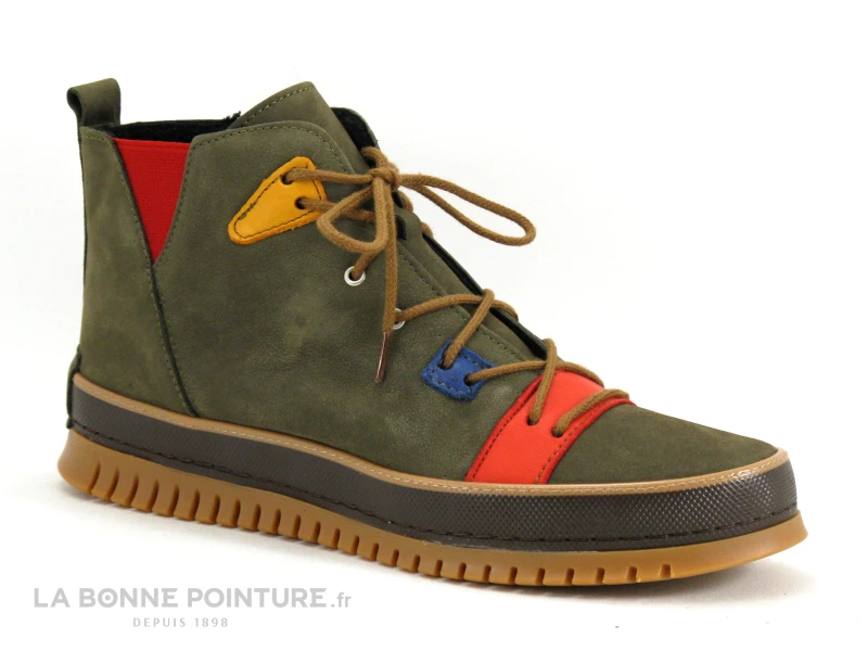 Karyoka VADIM Kaki Nubuck Multi - Chaussure Montante Femme Kaki 7 Karyoka VADIM Kaki Nubuck Multi - Chaussure Montante Femme Kaki - Image 5