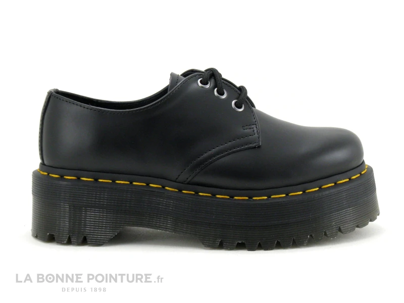 Dr. Martens Dr Martens 1461 QUAD Black Polished Smooth - 25567001 - Derbi Plateforme 7 Dr. Martens Dr Martens 1461 QUAD Black Polished Smooth - 25567001 - Derbi Plateforme - Image 5