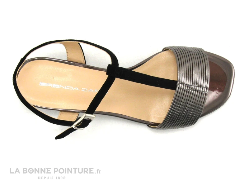 Brenda Zaro F3254 ZOE - Noir - Acier - Sandale Femme 8 Brenda Zaro F3254 ZOE - Noir - Acier - Sandale Femme - Image 6