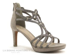 Marco Tozzi 2-28304-22 Taupe Comb - Nu-pieds Montant Talon Haut -Chaussures Pour Femmes cd24607c73b9e66c561f35ea11d5d5ef img 4727.jpg 134178