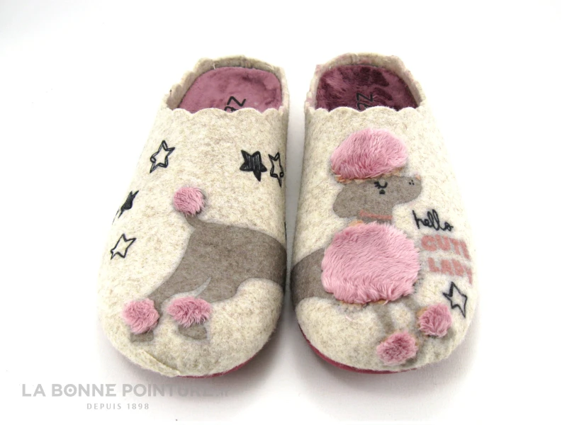 Zels 41154 Maquillaje - Rose - Caniche - Pantoufle Mule Femme 4 Zels 41154 Maquillaje - Rose - Caniche - Pantoufle Mule Femme - Image 2