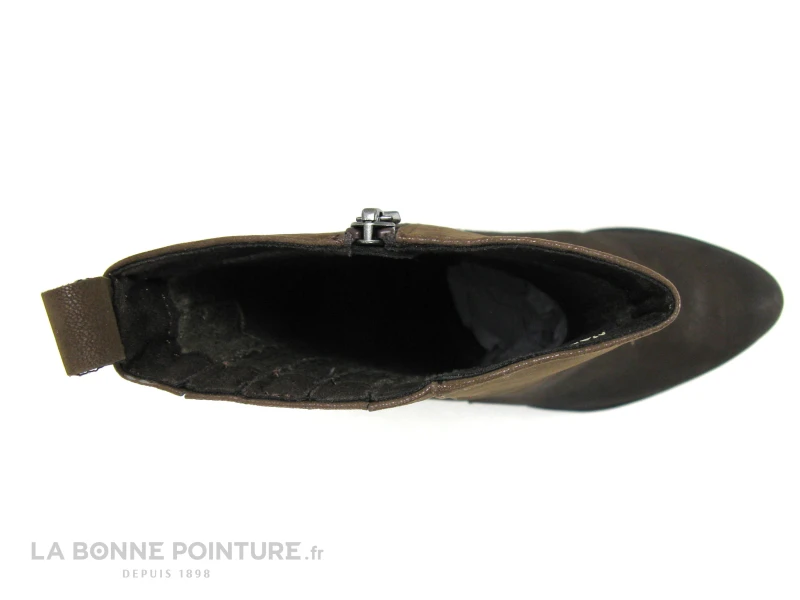 Marco Tozzi 2-25471-29 Marron Cafe - Bottine Talon Haut Et Large 8 Marco Tozzi 2-25471-29 Marron Cafe - Bottine Talon Haut Et Large – Image 6