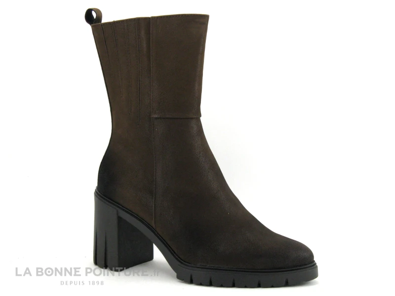 Marco Tozzi 2-25471-29 Marron Cafe - Bottine Talon Haut Et Large 3 Marco Tozzi 2-25471-29 Marron Cafe - Bottine Talon Haut Et Large