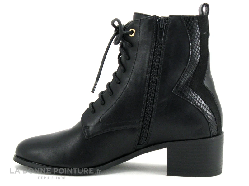 The Divine Factory QL4735 Noir - Arriere Python - Bottine A Lacet F 5 The Divine Factory QL4735 Noir - Arriere Python - Bottine A Lacet F - Image 3