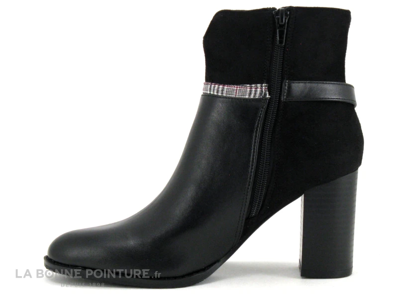 The Divine Factory QL4728 Noir - Prince De Galles - Bottine Talon Haut 4 The Divine Factory QL4728 Noir - Prince De Galles - Bottine Talon Haut - Image 2