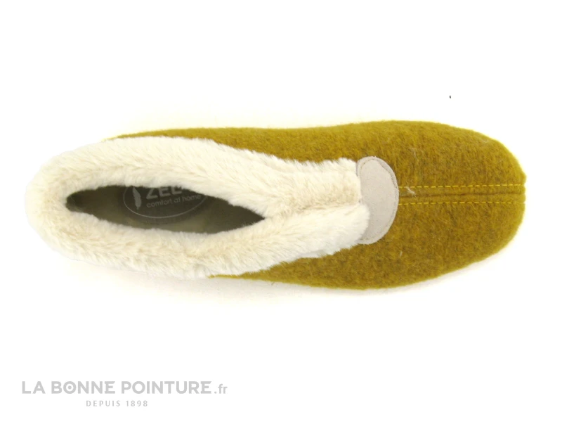 Zels 2276 Ocre - Chausson Semi-montant Femme - Interieur Laine 5 Zels 2276 Ocre - Chausson Semi-montant Femme - Interieur Laine - Image 3