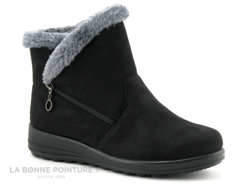 Sweet R CRUCHO Noir - Bottine Femme Interieur Fourrure Grise 7 Sweet R CRUCHO Noir - Bottine Femme Interieur Fourrure Grise - Image 5