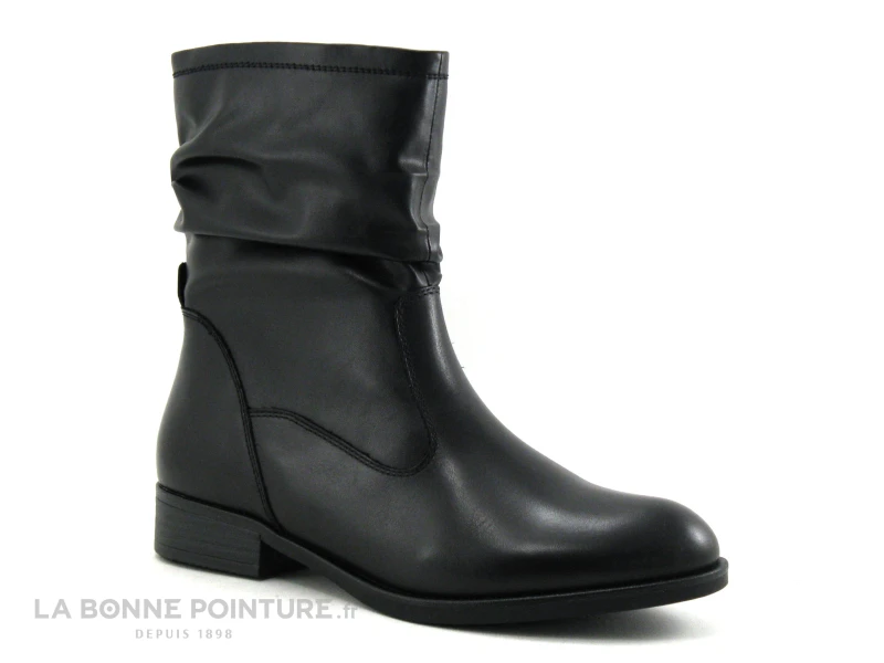 Tamaris Black 1-25055-25 Bottines Noires Plissees A Zip 2 Tamaris Black 1-25055-25 Bottines Noires Plissees A Zip