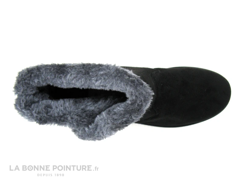 Sweet R CRUCHO Noir - Bottine Femme Interieur Fourrure Grise 5 Sweet R CRUCHO Noir - Bottine Femme Interieur Fourrure Grise - Image 3